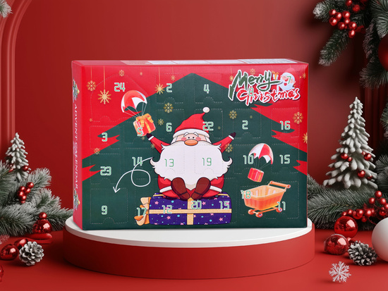 Christmas ADVENT CALENDAR - plush animals pendants ZA5857