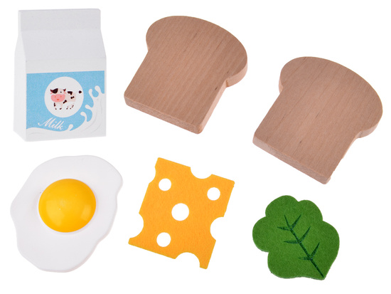 Wooden Set Toaster Coffee Machine Mixer + Accessories – Small Pretend Play Appliances ZA5929
