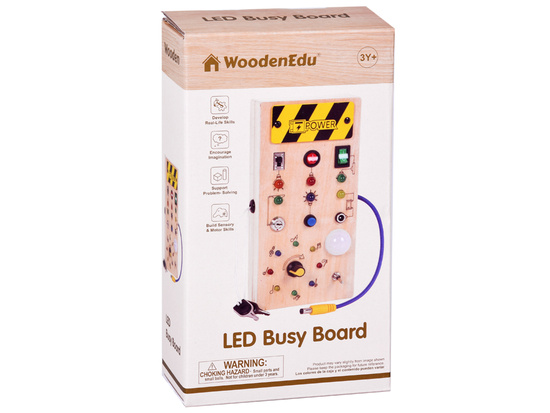 Wooden Montessori Manipulative Board - Electric LEDs ZA5944