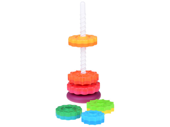 Rainbow spiral tower for stacking sensory toy for children ZA5286