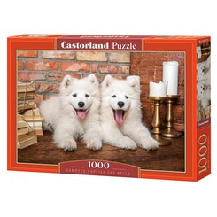 Puzzle 1000-elementów Samoyed Puppies Say Hello C-105137