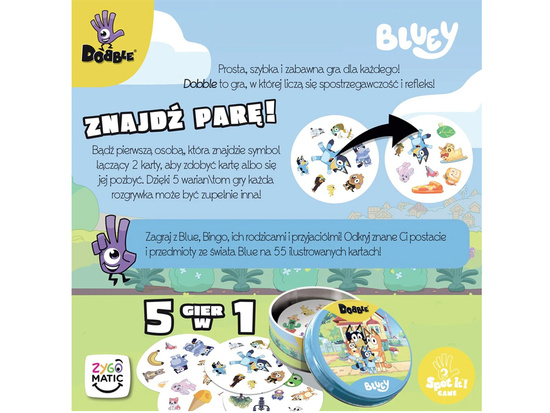 Rebel Dobble Bluey Card Game - Round Playing Cards GR0825