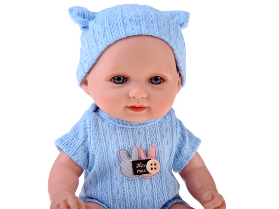 Adorable BOBAS doll 26 cm - light and mobile in a sleepsuit with a hat ZA5831