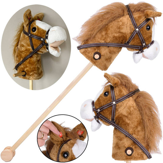 Hobby Horse Horse on a Stick Galloping and Neighing Sound + Moving Muzzle ZA5442