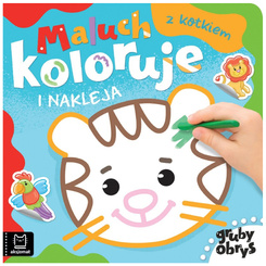 Aksjomat Maluch koloruje i nakleja z kotkiem. Gruby obrys KS1094