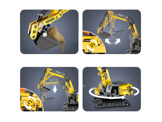 CaDA Technical construction blocks EXCAVATOR movable element 467pcs ZA4630