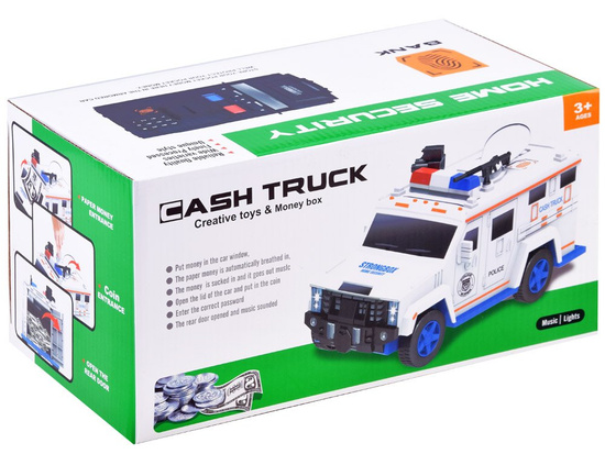 Toy car Police Piggy bank ATM Safe ZA3705