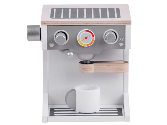 White WOODEN COFFEE MACHINE for children + accessories Small household appliances ZA4123