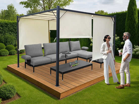Garden PERGOLA Para Sole ZONA 3x3x2m Waterproof roofing ROLLERS SP0836