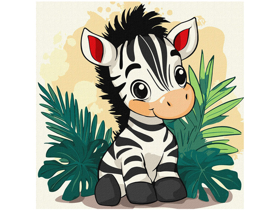 Painting by numbers 30x30cm KHO1273 Happy zebra AP0088