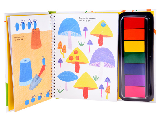 Creative finger painting book GARDEN 64 pages 7 colors AP0049