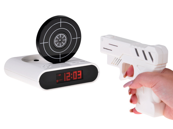 Alarm clock with a gun with a shield game ZA2486