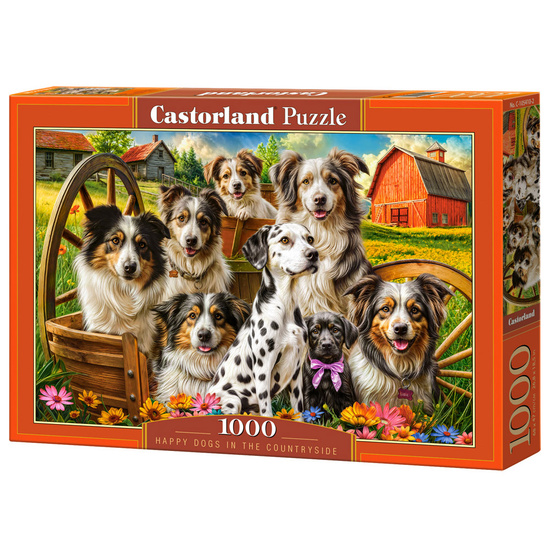 Puzzle 1000-elementów Happy Dogs In The Countryside C-105410-2 