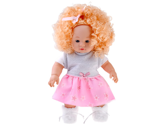 Interactive ALICJA doll 32cm with a shock of blond hair - talks and babbles ZA5841