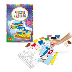 Alexander sand painting set of 2 pictures plane train ZA5406