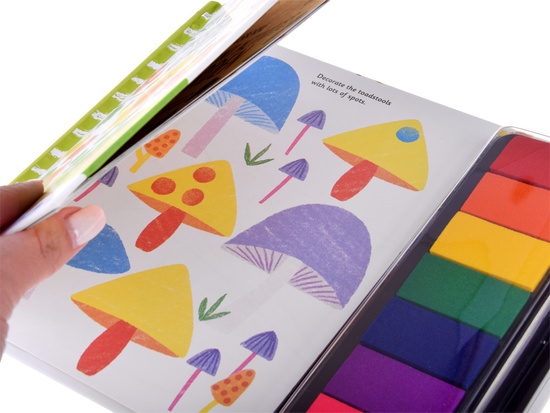 Creative finger painting book GARDEN 64 pages 7 colors AP0049