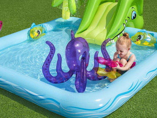 Bestway Water Playground for Children AQUARIUM Paddling Pool + Slide 53052