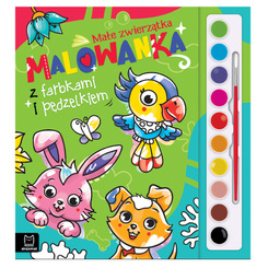Aksjomat Malowanka z farbkami i pędzelkiem. Małe zwierzątka KS1028