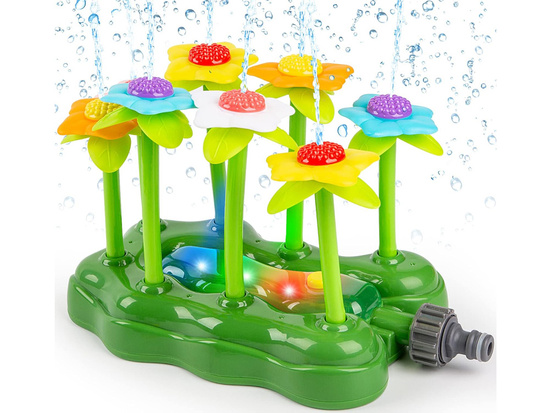 Water sprinkler illuminated Flowers fountain toy for the garden ZA4972
