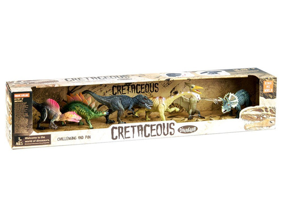 Set of painted Dinosaur Figures DINOSAURS various 6pcs ZA2051