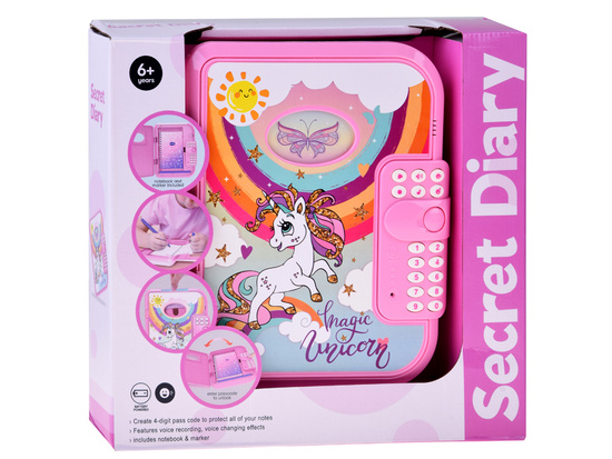 Interactive Coded SECRET DIARY 2 in 1 Magical Unicorn ZA5769