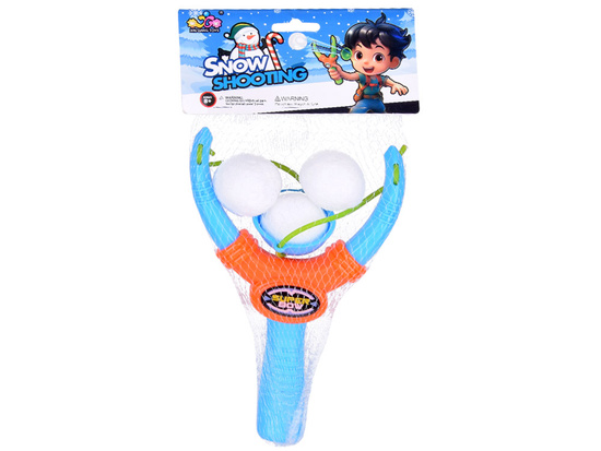Slingshot for children soft balls like snowballs 3 pcs toy SP0806