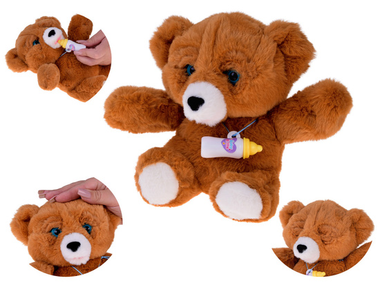 Interactive teddy bear laughs, cries, closes eyes, take care of the teddy bear ZA5773