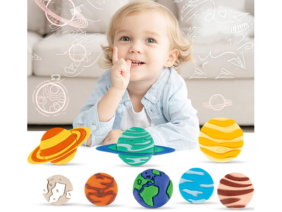 Educational set of plasticine PLANETS solar system molds ZA4649