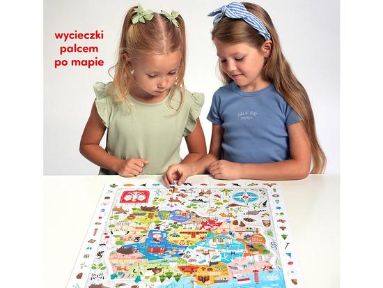 CzuCzu Obserwacyjne puzzle Mapa Polski 100 elementów  5+ plakat  ZA5561