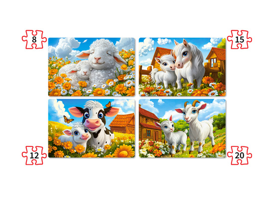 Loving Animals 4in1 puzzle B-041060