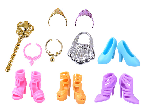 Anlily MODEL Doll + large set of 11 princess dresses and accessories ZA5695