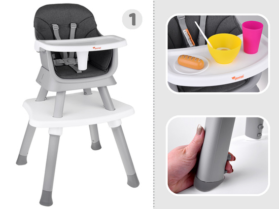 Multifunctional seat Highchair 6in1 set for children ZA5664