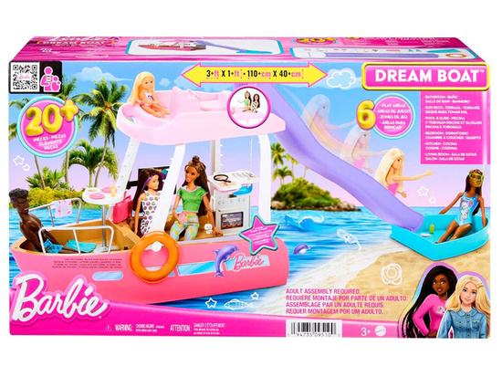 Mattel Barbie Motorboat for dolls with INTERIOR TRANSFORMATION + accessories ZA6042