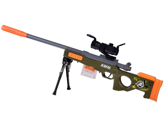 Large sniper rifle, cartridges, shells, sight, magazine ZA4632