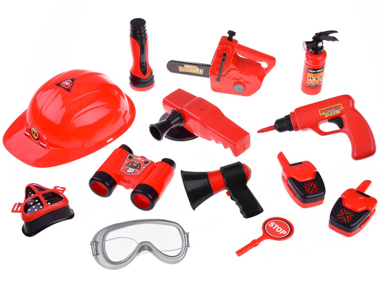 Large set of fireman's helmet saw 13 pieces fire brigade ZA4698
