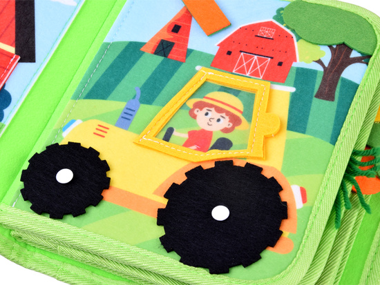 Felt manipulation book FARMA windows Velcro stickers ZA6025