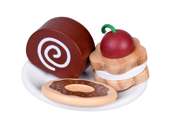 Wooden Coffee Shop Set – Café Playset with Coffee Machine, Cups & Desserts ZA5938