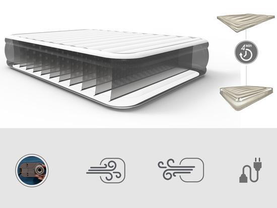 Bestway Self-inflating camping mattress 2-person 300kg QUEEN 203x152cm 6712Y