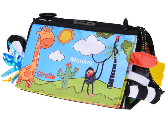Foldable sensory toy with mirror + contrast book ZA5829