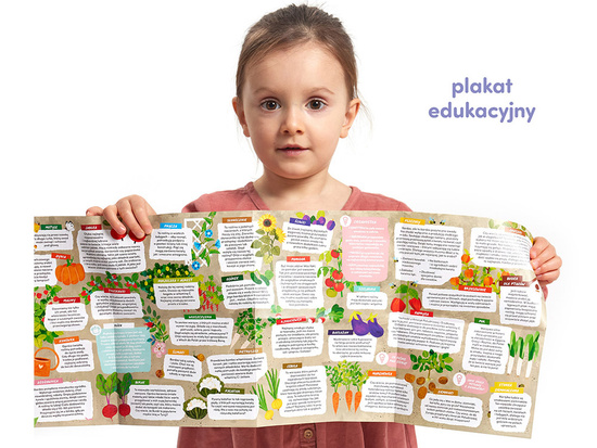 CzuCzu Puzzle edukacyjne Co rośnie w ogródku 40ele + plakat ZA5144