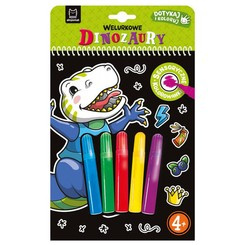Velvet Dinosaurs. Touch and Color + Markers KS0992