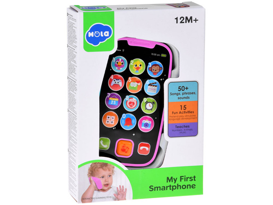 Interactive Kids Phone Toy – Hola Educational Baby Smartphone with Music and Light Effects ZA5670