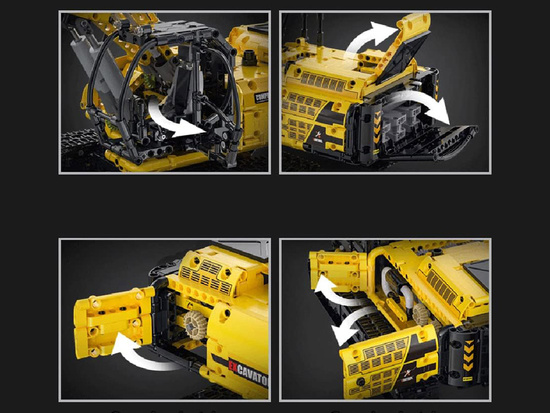 Technical building blocks set 1702-pieces Excavator 1:20 movable pieces ZA5253