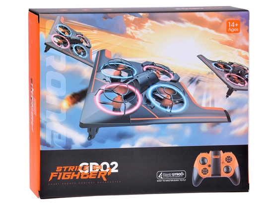 Remote controlled drone Quadcopter flying vehicle + LED lighting RC0702