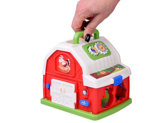 Interactive educational house farm blocks animal sounds sorter ZA5956