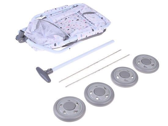 Doll and Teddy Stroller with Handle – Adorable Pull-Along Wagon ZA5919