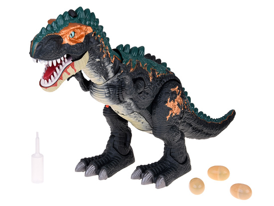 Large robot dinosaur walks, roars, LAYS EGGS, light effects pair ZA5716