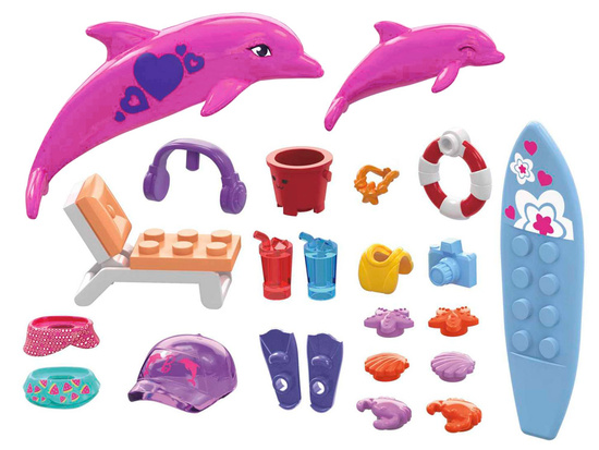121-piece MEGA Barbie Color Reveal blocks Adventure with dolphins ZA5425