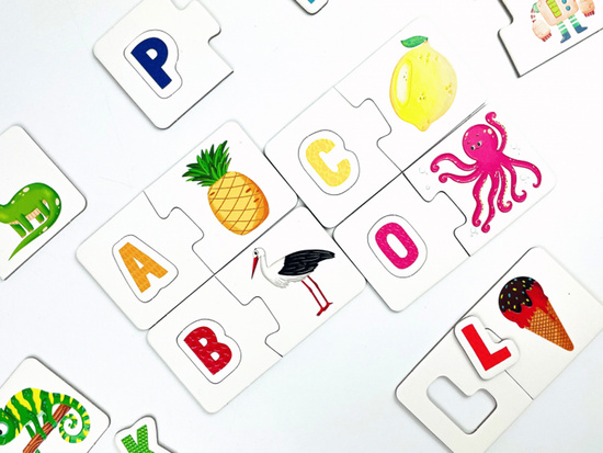 Kapitan Nauka Puzzle sensoryczne Literki - dotykam, układam i uczę się ZA6086