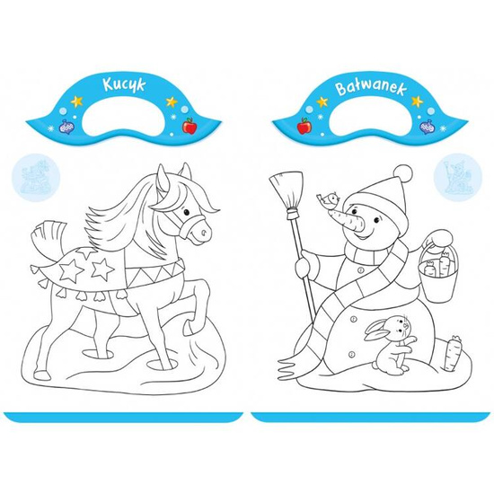 Coloring book for winter and holidays. Sticker book KS0839